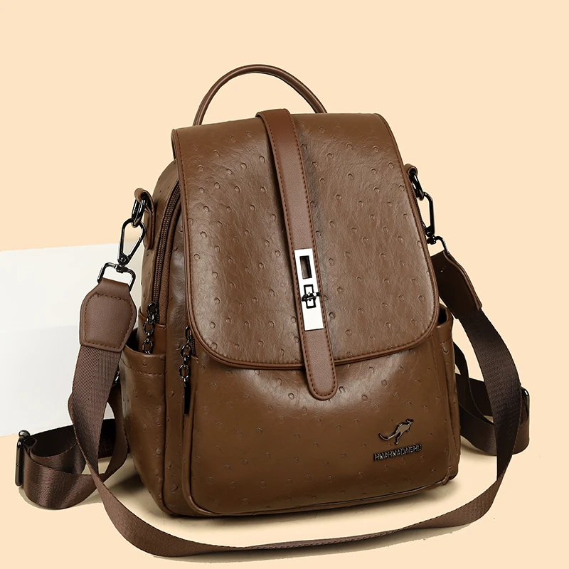 正品专柜女士韩版复古双肩包2025新款妈妈逛街旅游旅行大容量背包