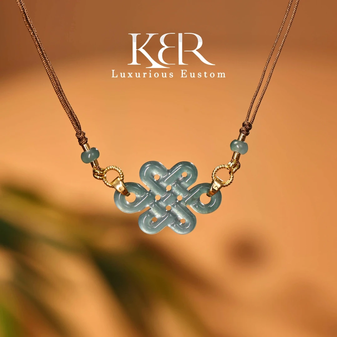 新款天然A货翡翠中国结吊坠简约时尚精致 多样性发货 KBR0731005