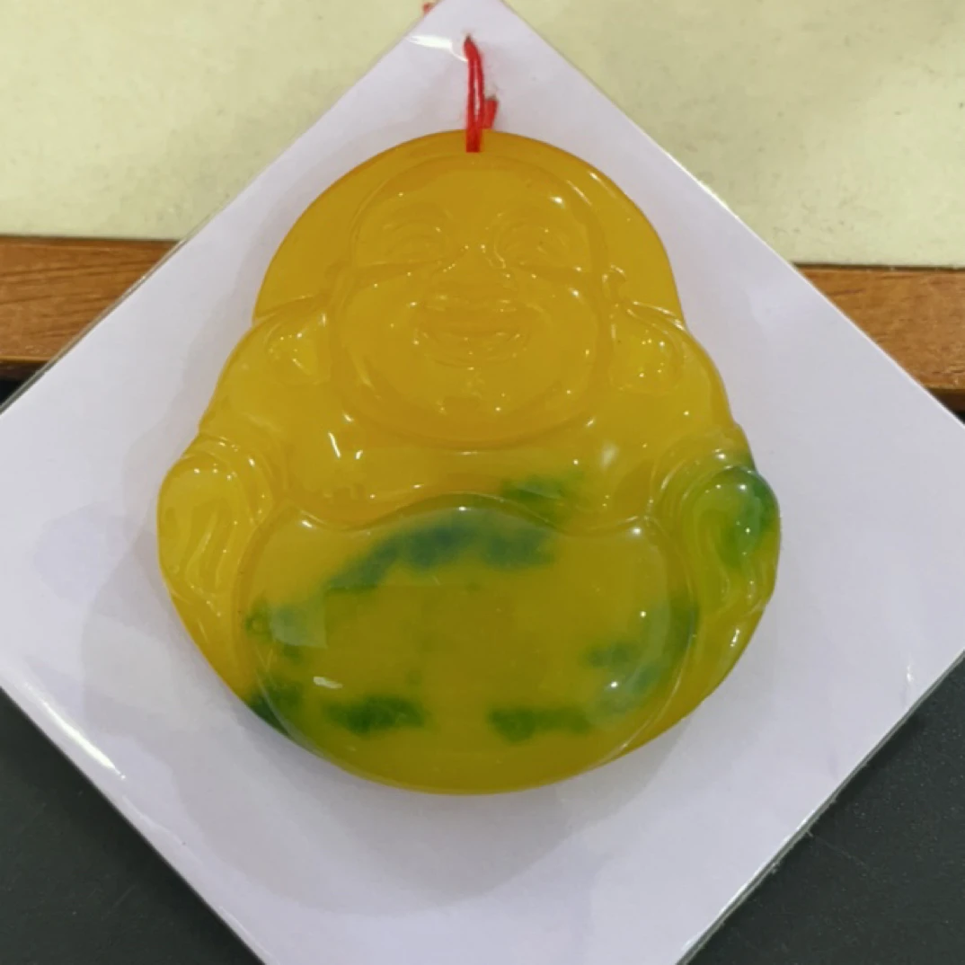 266  黄加绿佛公吊坠