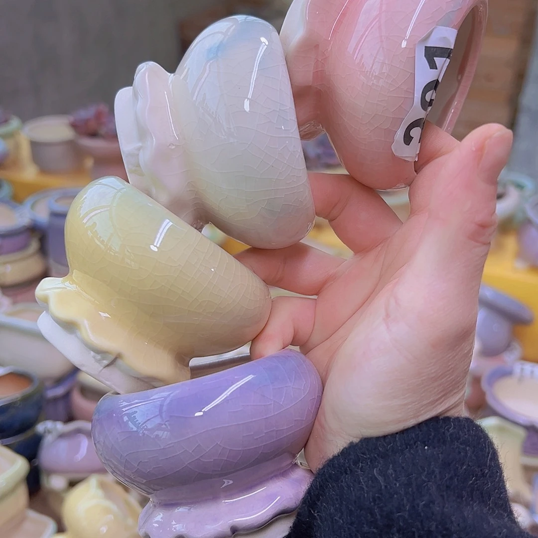 红陶陶瓷花盆当场满12包邮