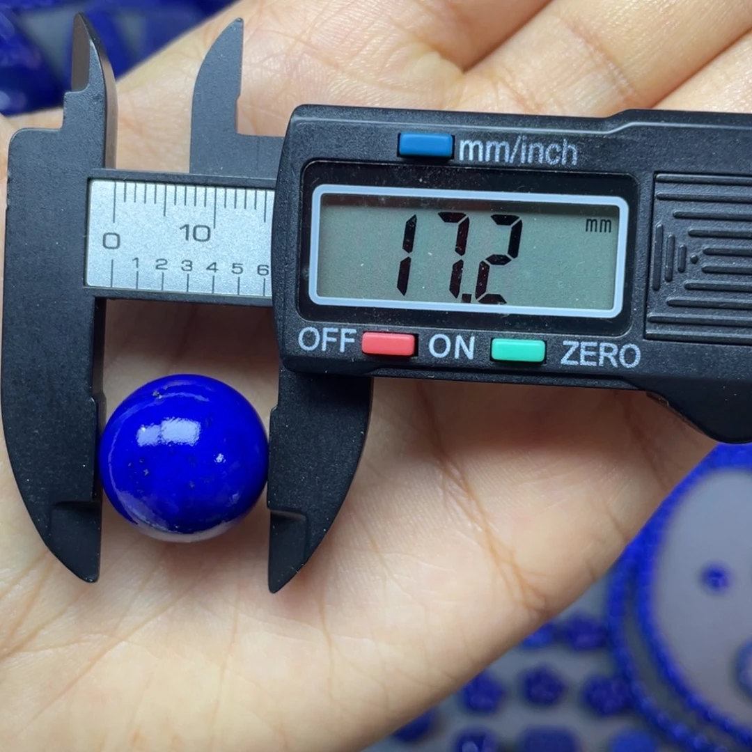 青金石未镶嵌17mm单珠配饰