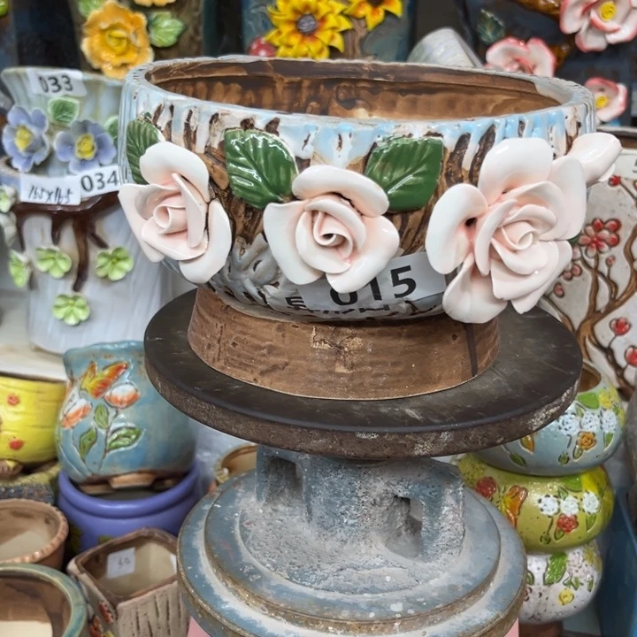 紫砂花盆粗陶材质多肉花盆