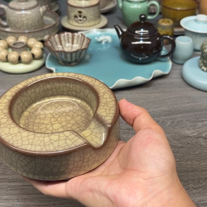 蒋加宝 传世哥窑 雪茄缸