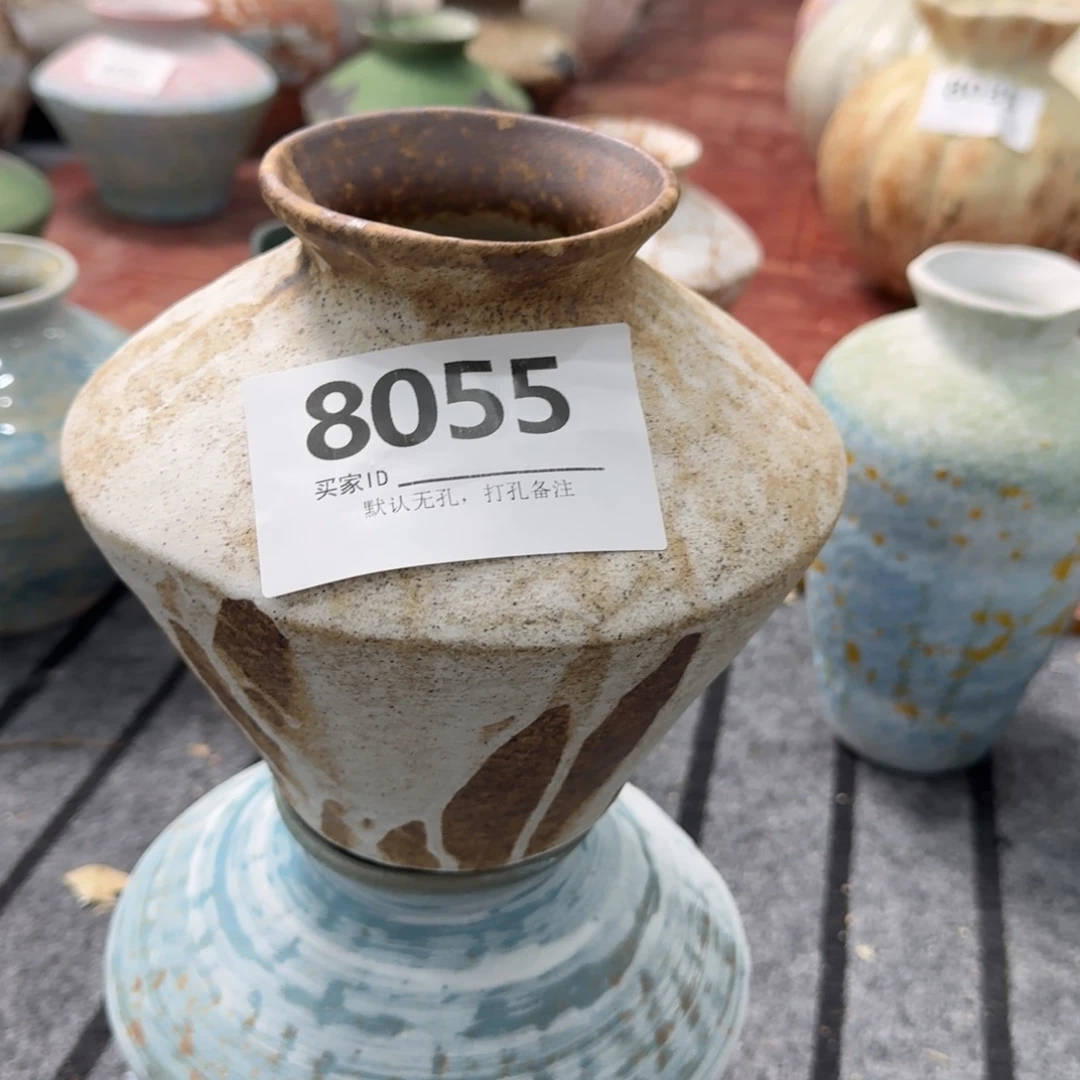 景德镇陶瓷景德镇高温花瓶编码8055高17口6默认无孔