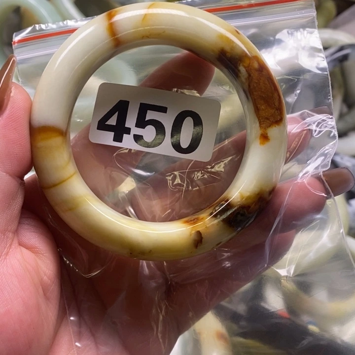 金***闪蛇纹石玉未镶嵌手镯