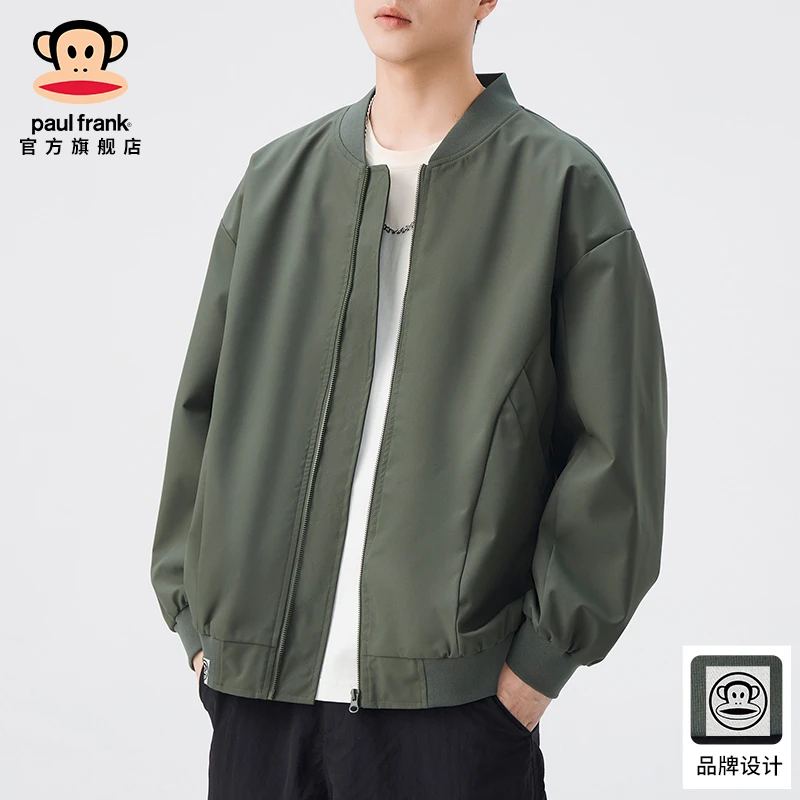 PaulFrank/大嘴猴美式复古飞行夹克男秋冬新款潮牌休闲棒球服外套