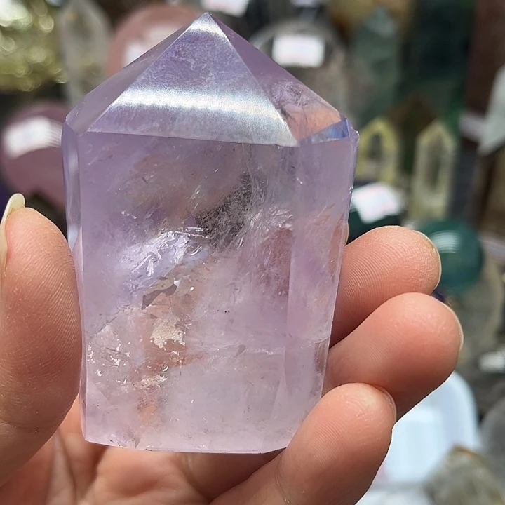 未镶嵌水晶珠宝半成品135克紫水晶柱