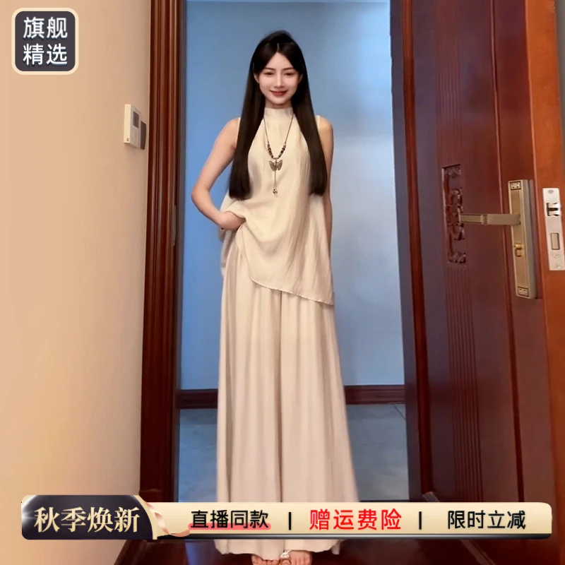 新中式国风无袖连衣裙子女夏季2025新款小个子清冷感连衣裙女夏季