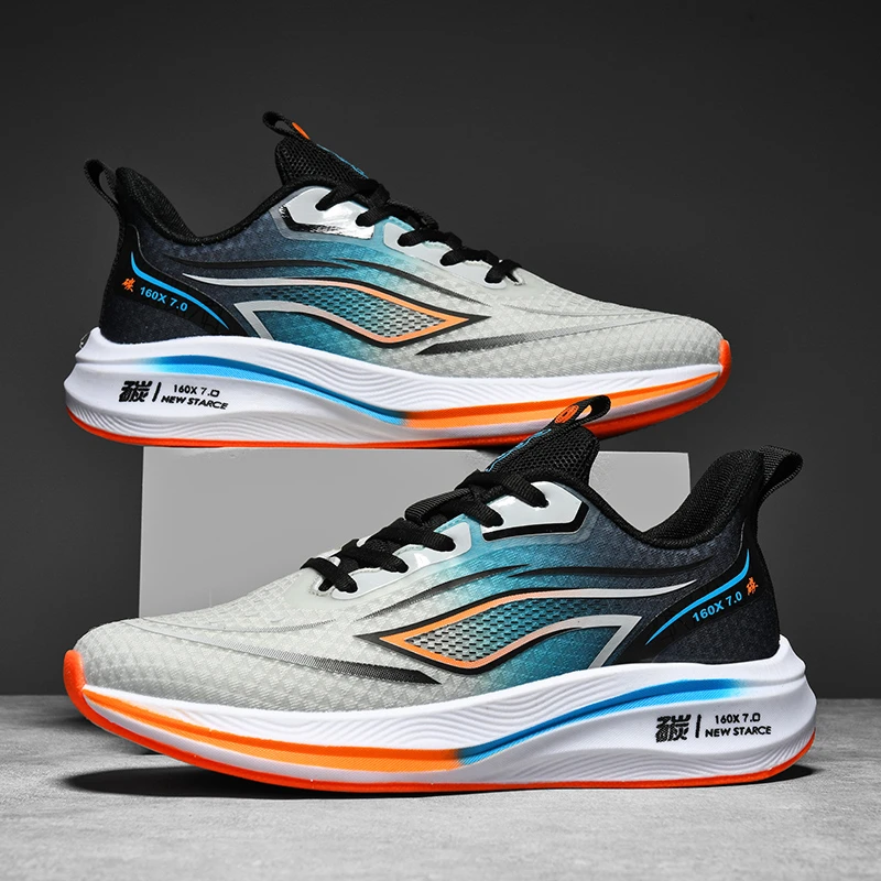 男碳板竞速减震跑步鞋跑鞋透气休闲秋季网面运动鞋时尚鞋子