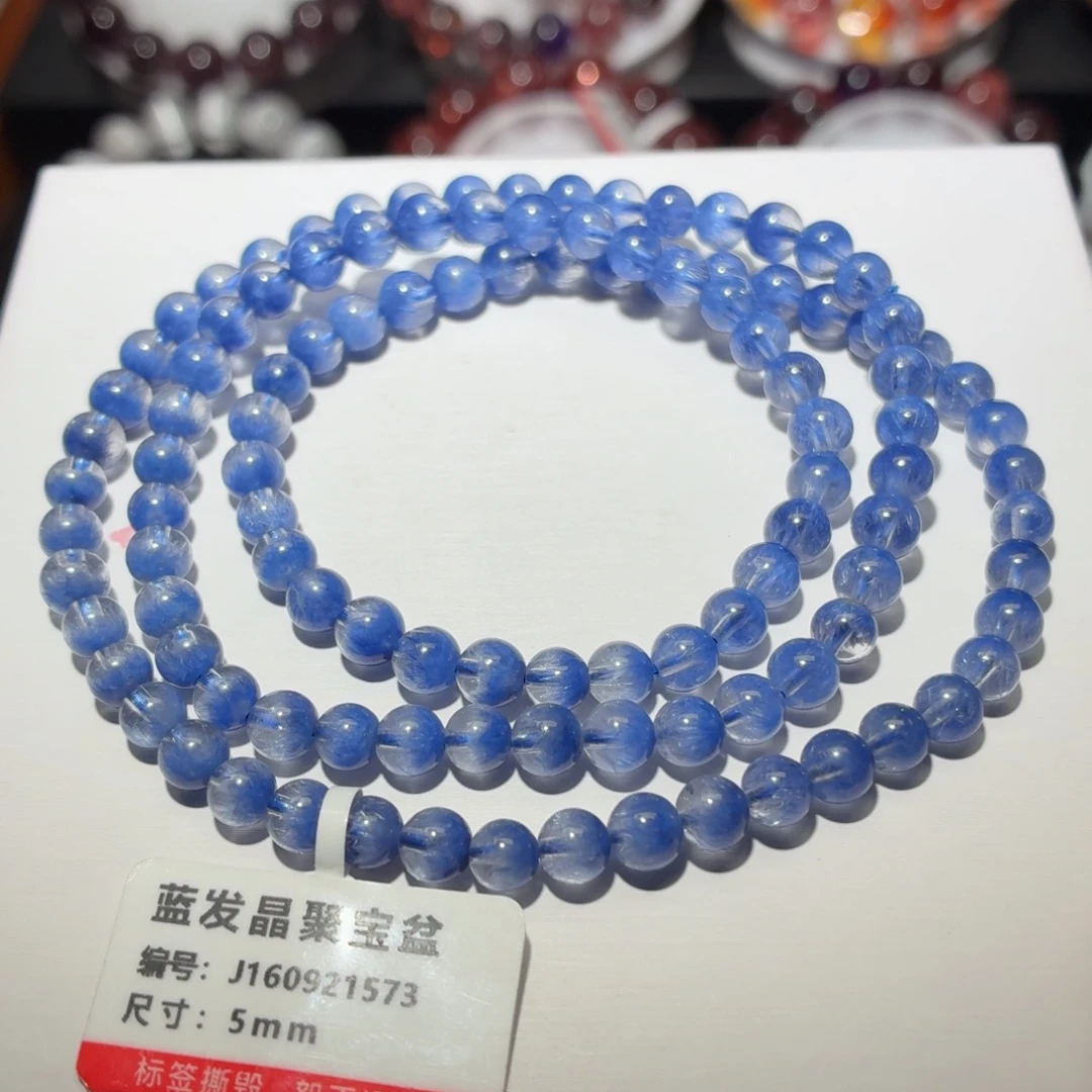水晶手链未镶嵌蓝发晶多圈