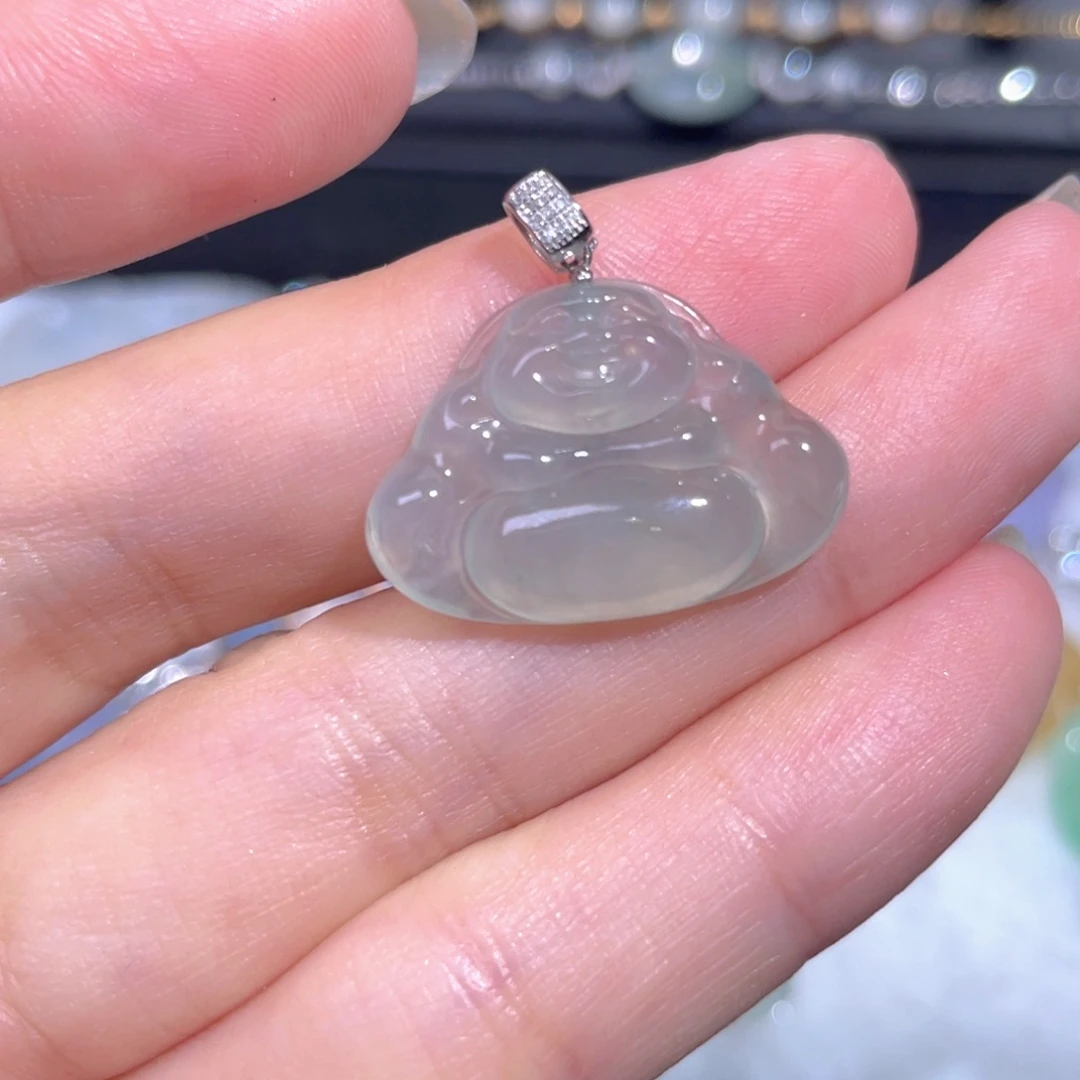 颈饰18K金镶嵌翡翠翡翠