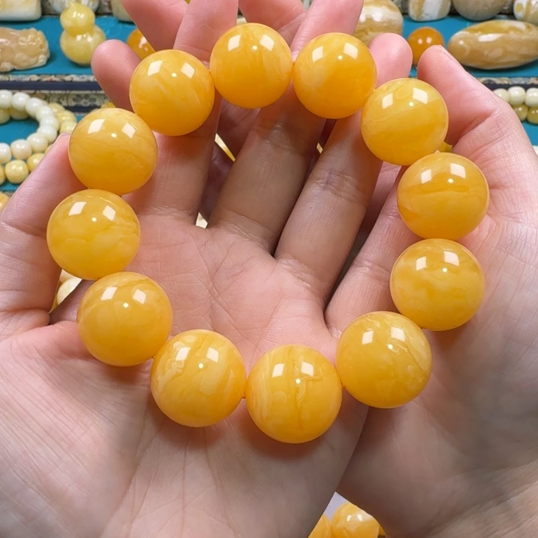 琥珀未镶嵌手链同料