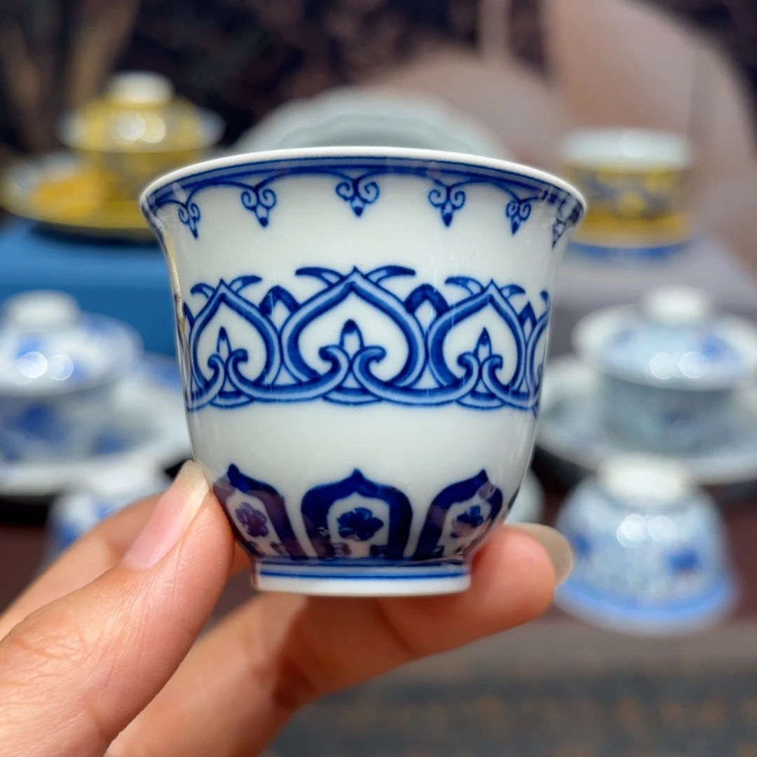 瓷片手工手绘陶瓷茶具