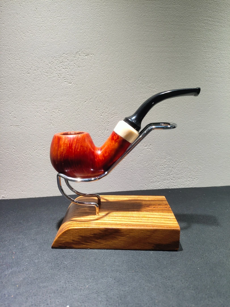 福尔摩斯烟斗9毫米 大弯斗 意大利进口石楠木手动烟斗海盐喷砂