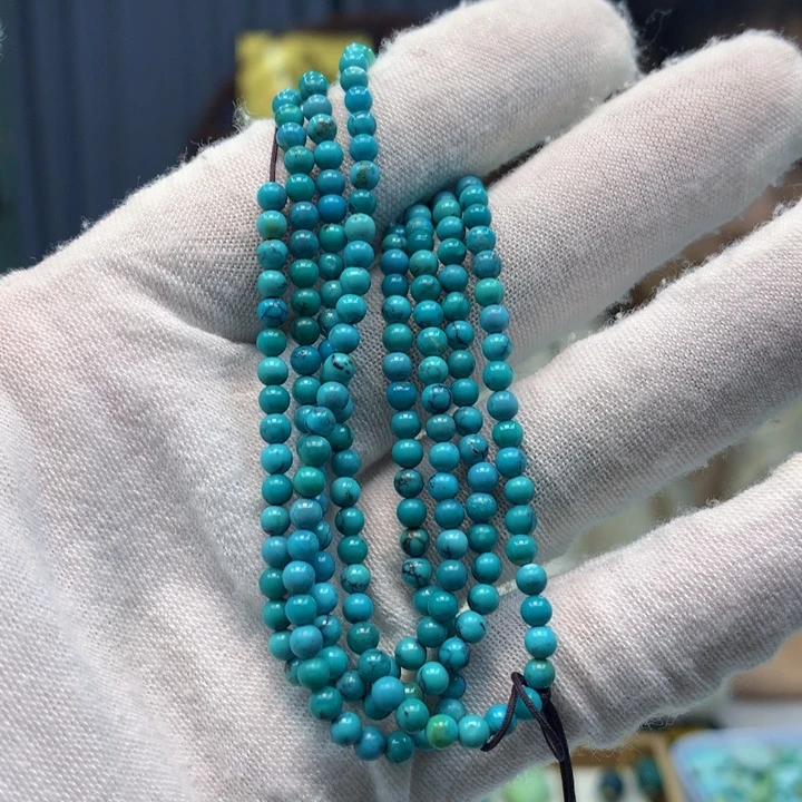 绿松石未镶嵌长链卡3.4