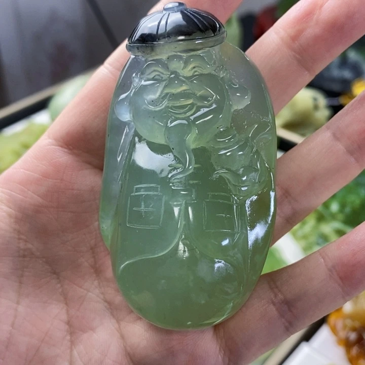 未镶嵌岫玉手把件