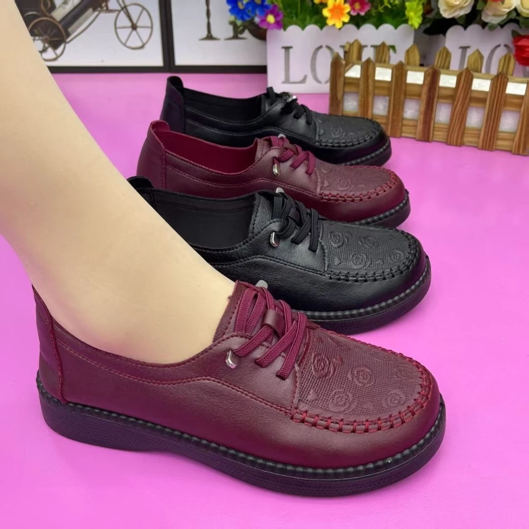 2025新款北京布鞋防滑平底单鞋妈妈软底舒适中老年中老年人奶奶鞋