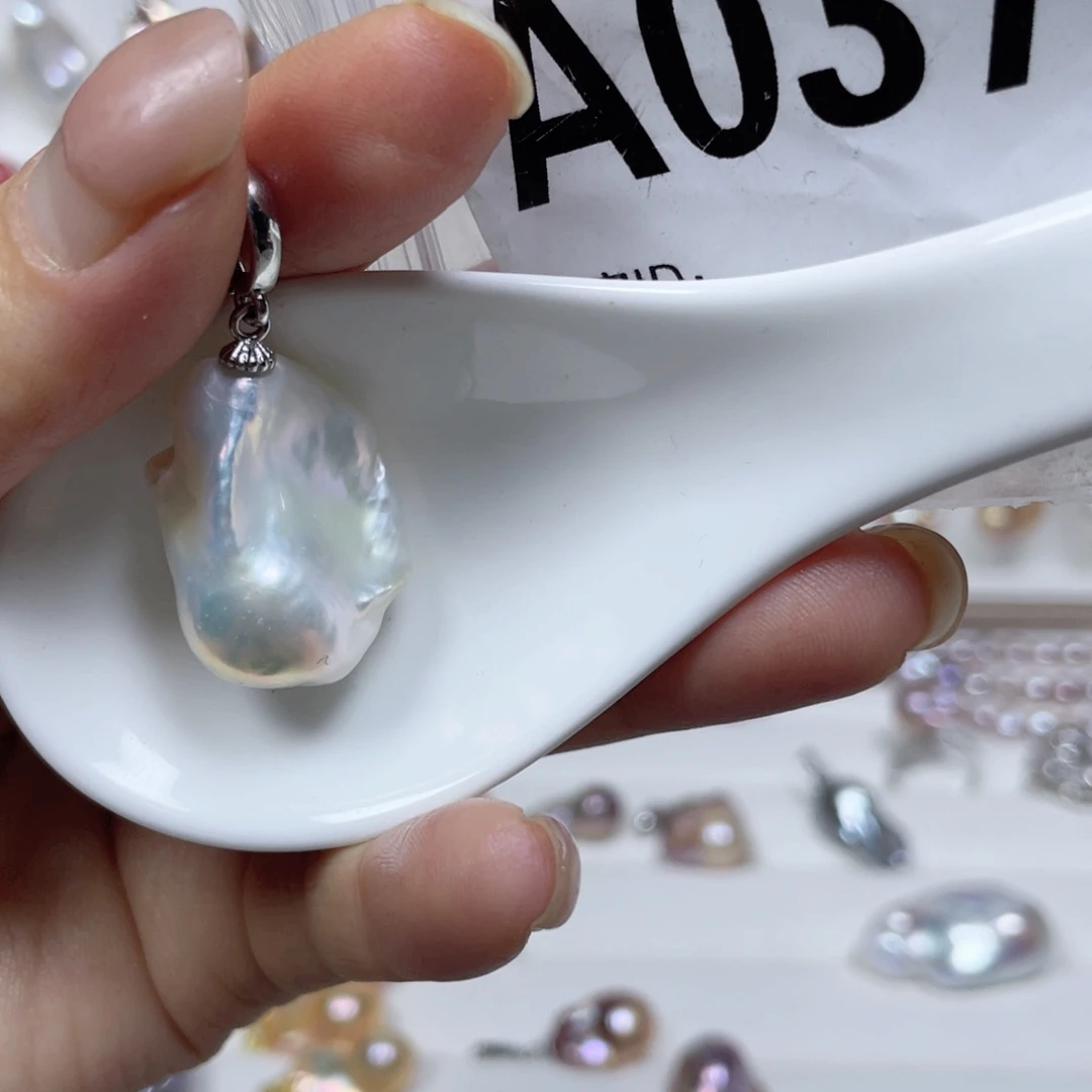 淡水珍珠巴洛克银S925镶嵌羊**6