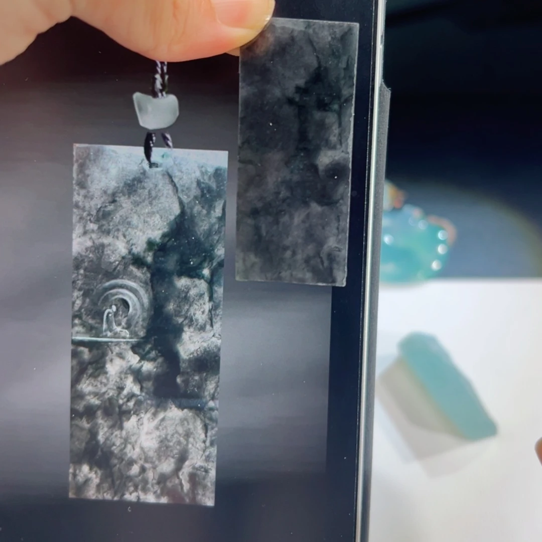 【闪购商品】定制翡翠未镶嵌万象 水墨