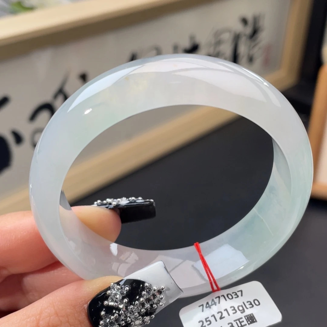 翡翠未镶嵌手镯冰胶宽版手镯