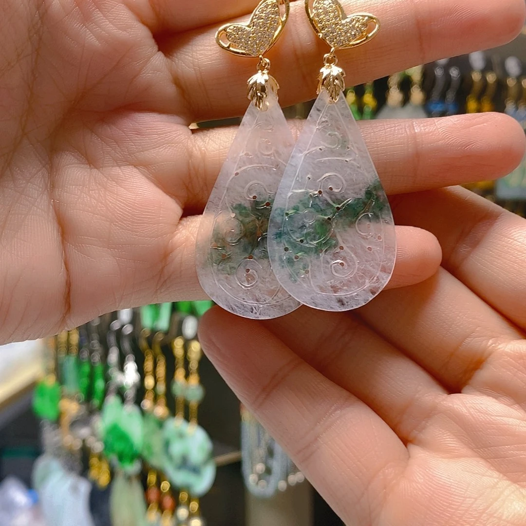 未镶嵌翡翠耳饰翡翠