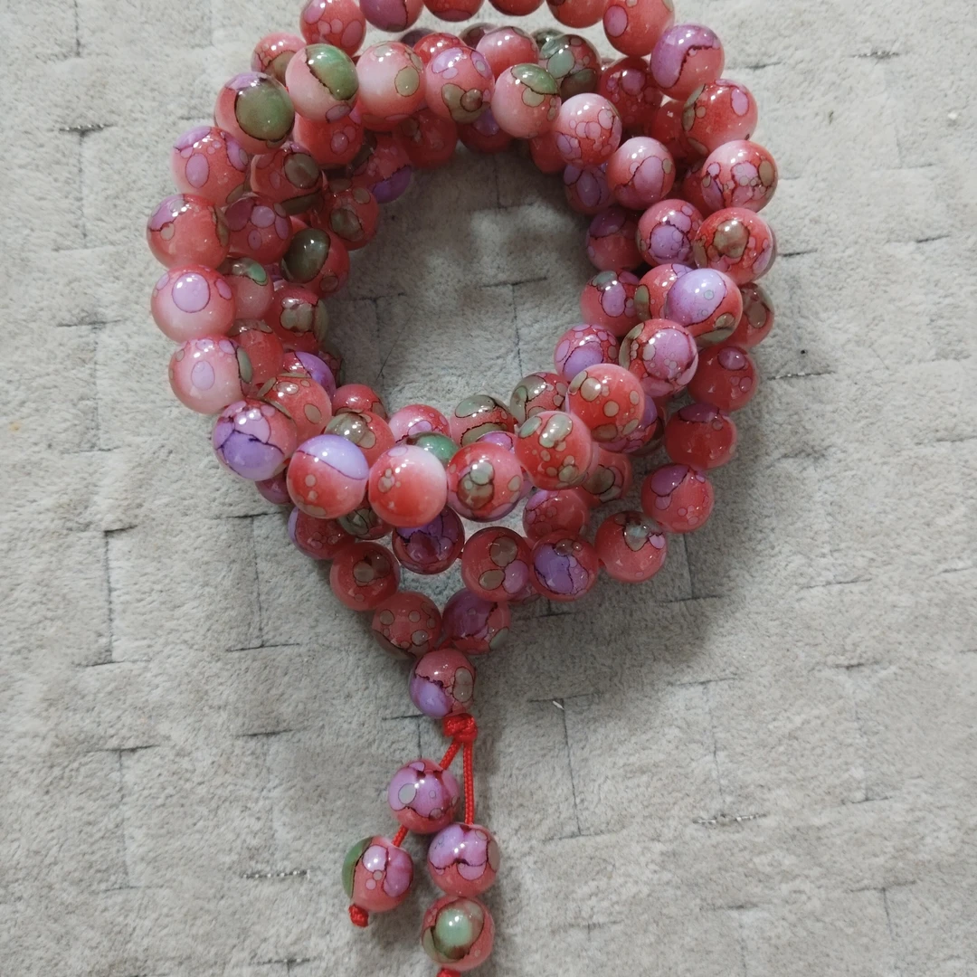 7077号卡十108颗大漆珠定制木料