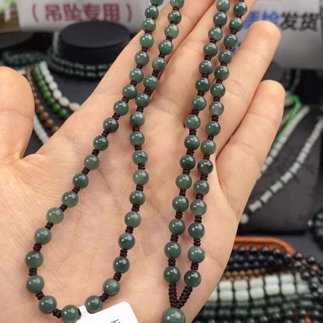 翡翠未镶嵌颈饰纯天然