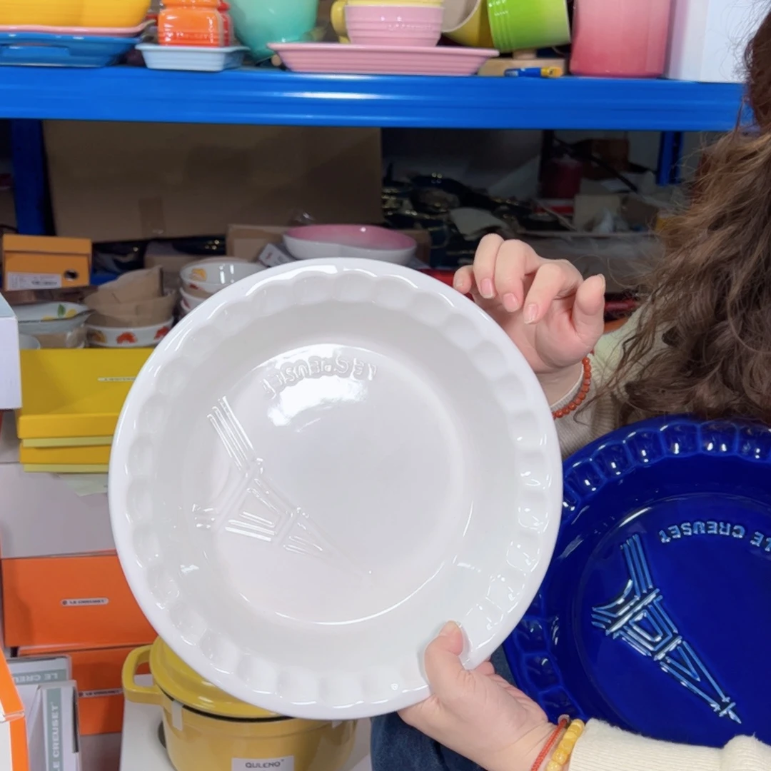 陶瓷26白色铁塔大盘