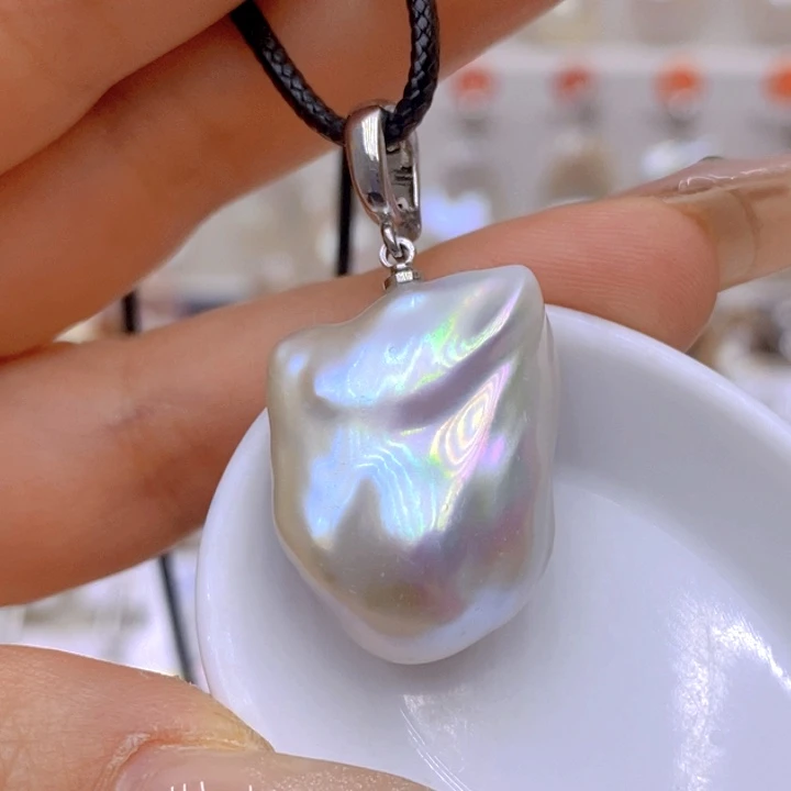 未镶嵌淡水珍珠吊坠(赠链)