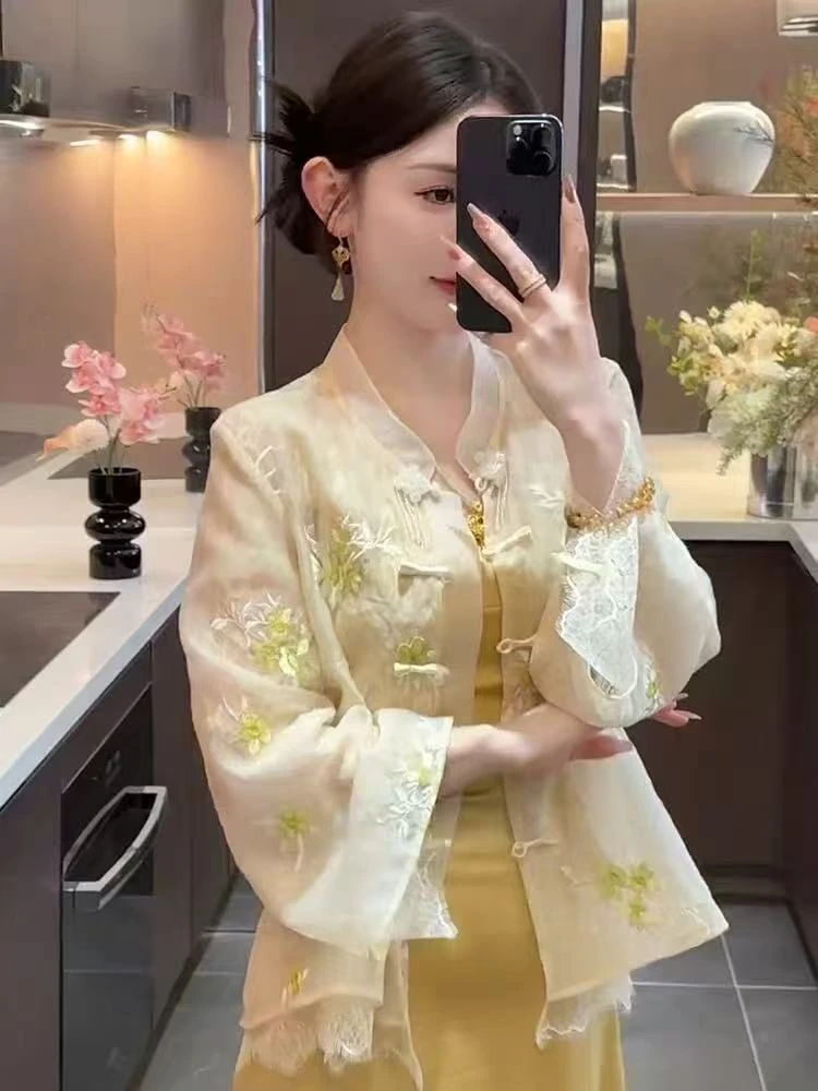 开衫少女风新中式时尚春夏休闲风中国风春季慵懒风99118