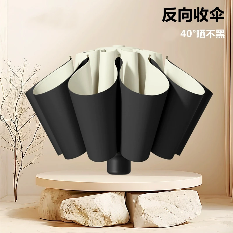 雨伞反向折叠加大加固加厚抗暴风雨超大号男女防成人防晒太阳伞