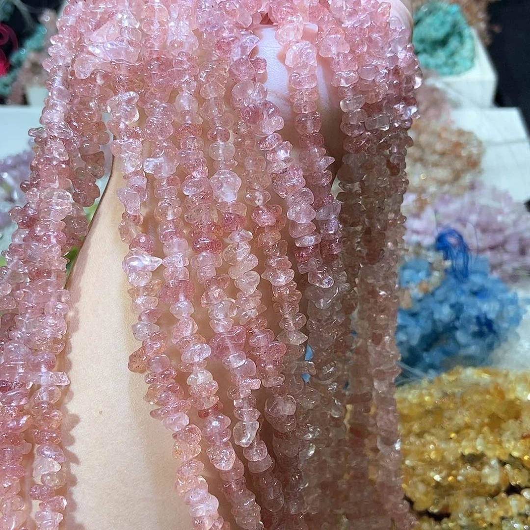 水晶珠宝半成品未镶嵌草莓晶