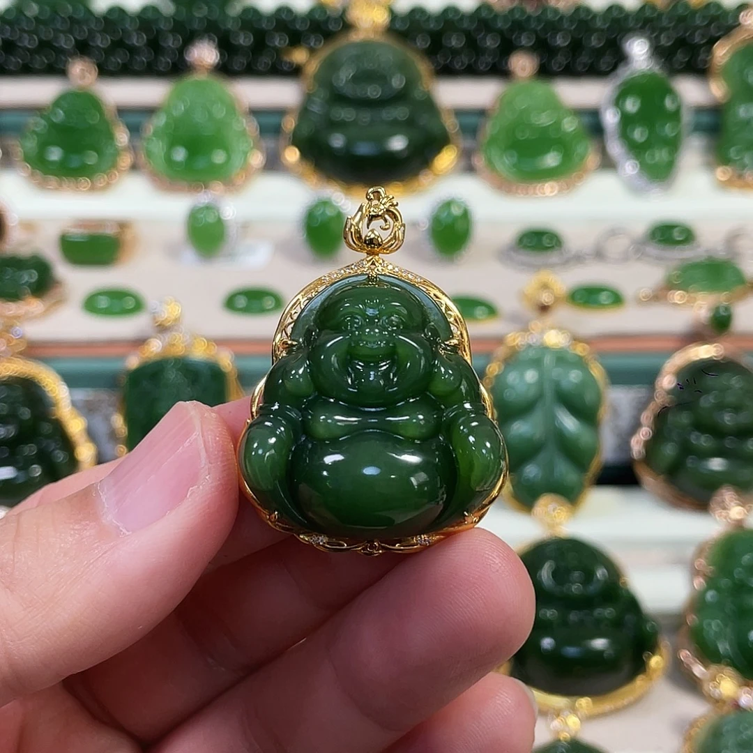 和田玉（碧玉）未镶嵌颈饰30mm