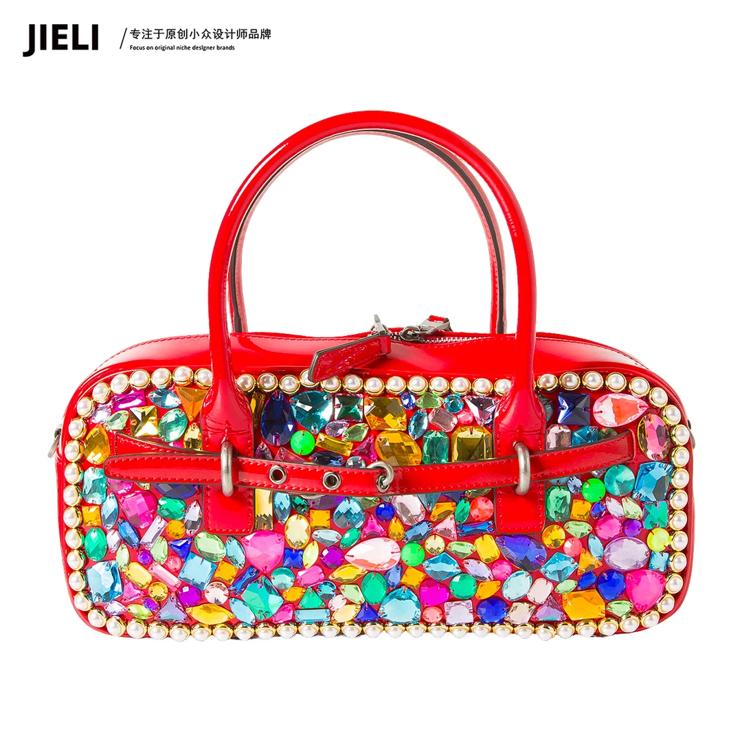 JIE LI/街力街力定制原创小众设计师创意红色包包A9831