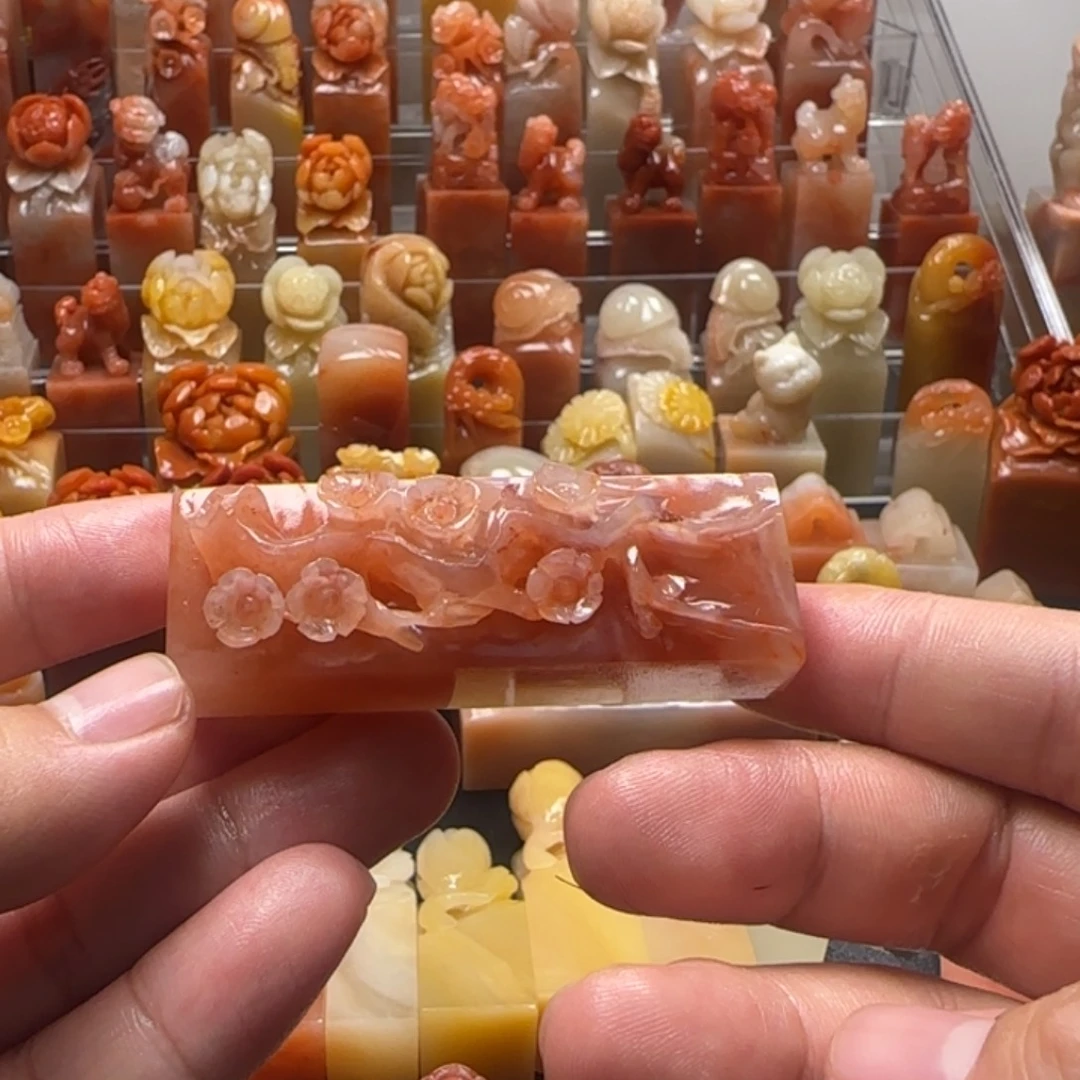 老挝石梅花镇纸 2.2×6.5×2.2