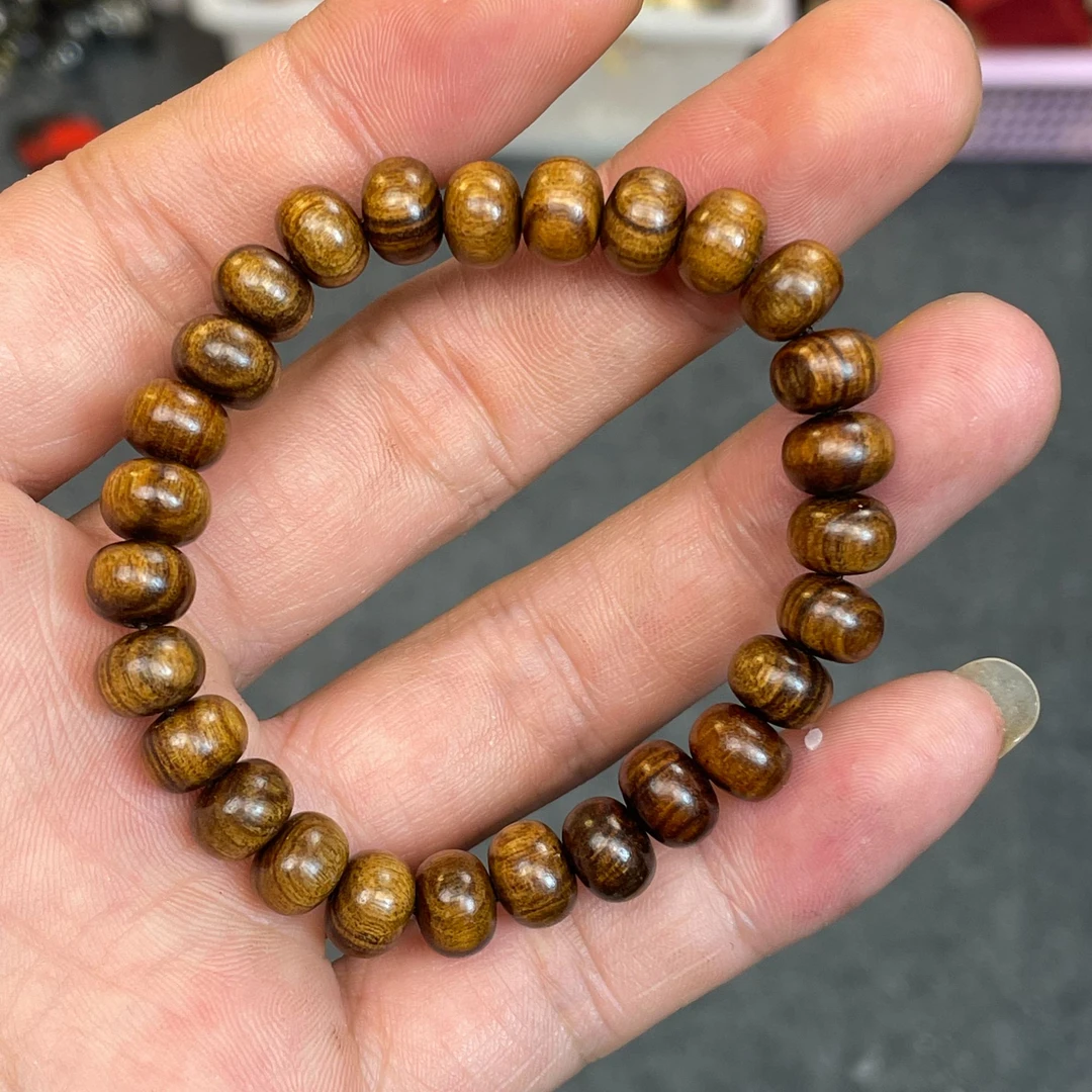 【157】花梨木天然手工串单圈算盘珠6*9