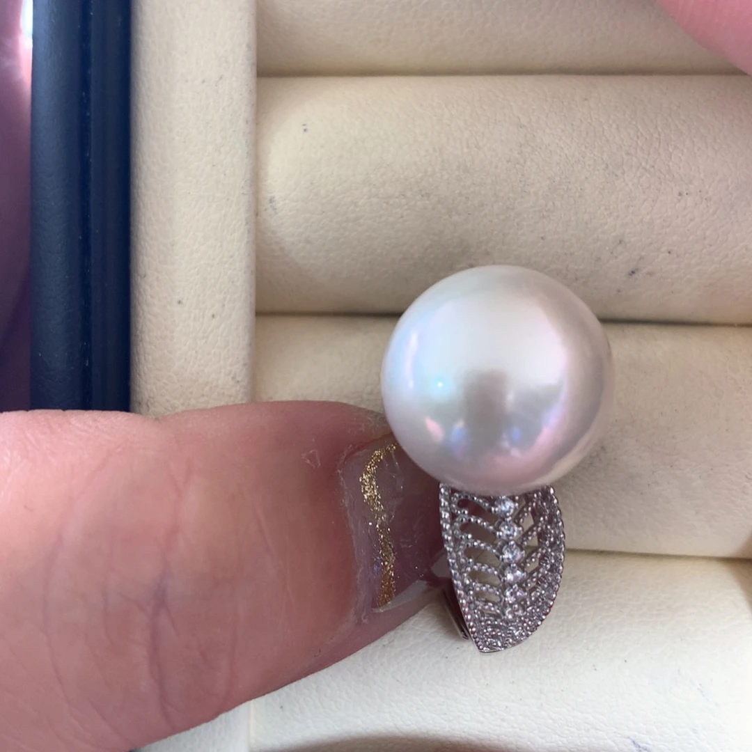 银S925镶嵌淡水珍珠戒指