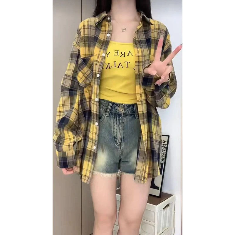 特大码300斤衬衫女夏格子外套长袖胖mm宽松上衣薄款透气防晒衬衣