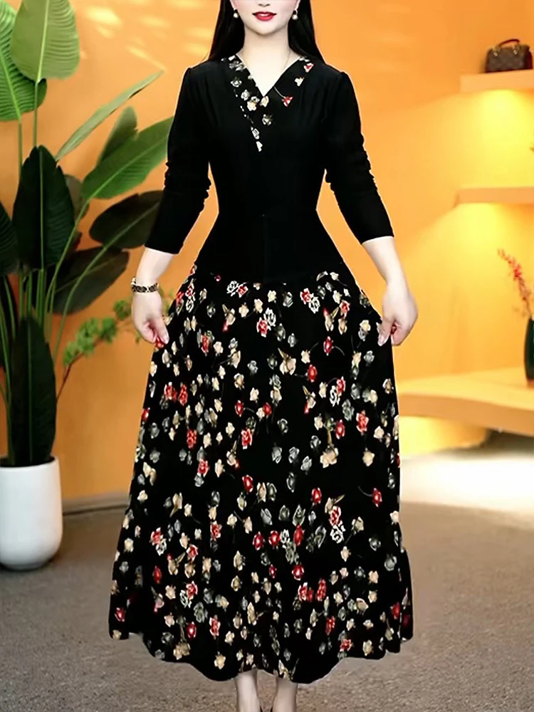 2509 假两件气质新款高品质时尚气质收腰连衣裙