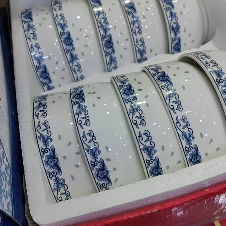 瓷片高温白瓷釉下彩贴花