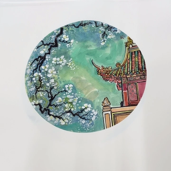 国画花鸟等多种鸟类的栖息