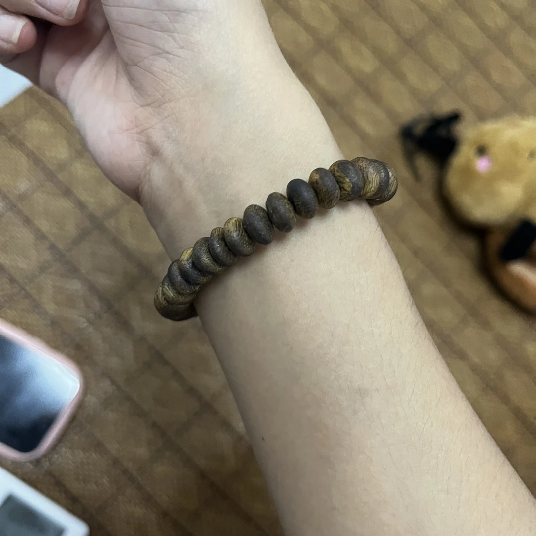 非金属木质手链 简约算盘珠情侣女款单圈手串百搭串珠饰品首饰