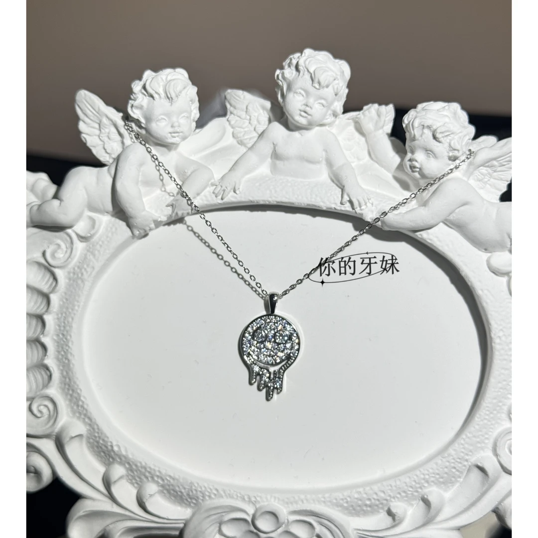 合金项链 笑脸项链XL582时尚经典百搭轻奢复古气质小众