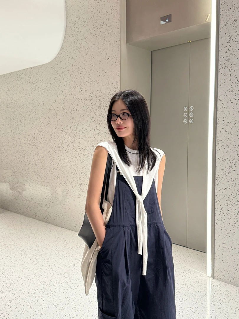 耶耶 YEYE |"C0s"亚麻无袖针织衫甜酷风马甲坎肩（配披肩）87771