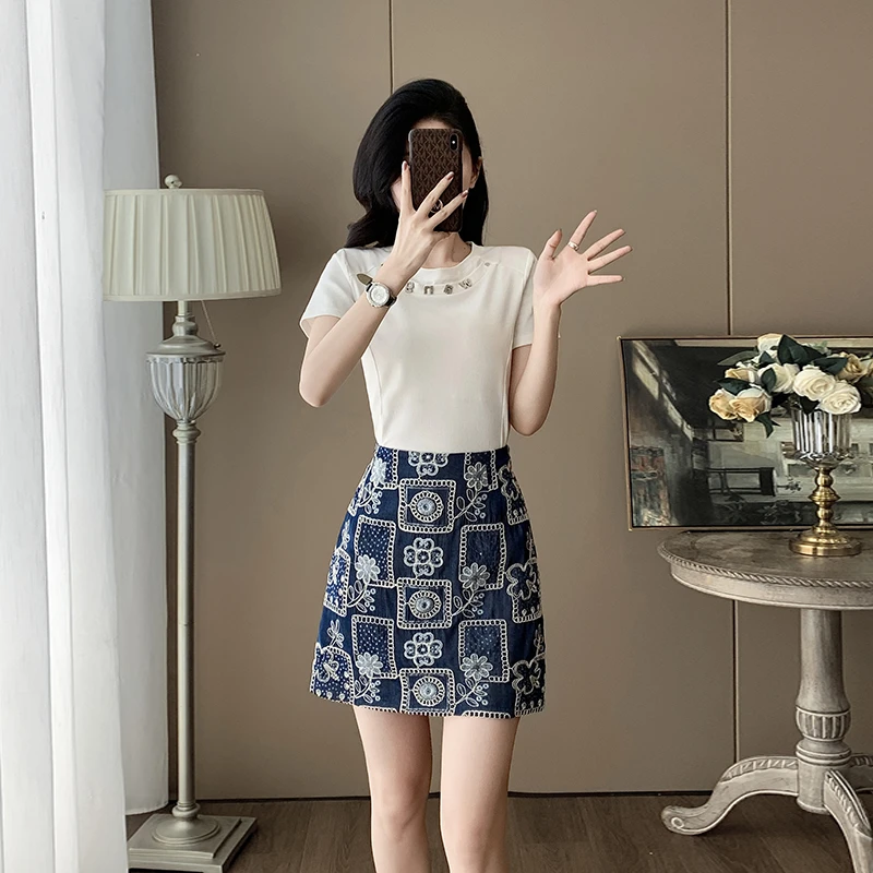 休闲风时尚套装碎花套装裙子气质复古时尚上衣半裙短裙休闲显瘦
