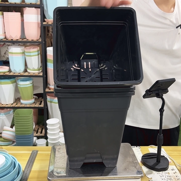 特价方盆口26高28黑色无托3只