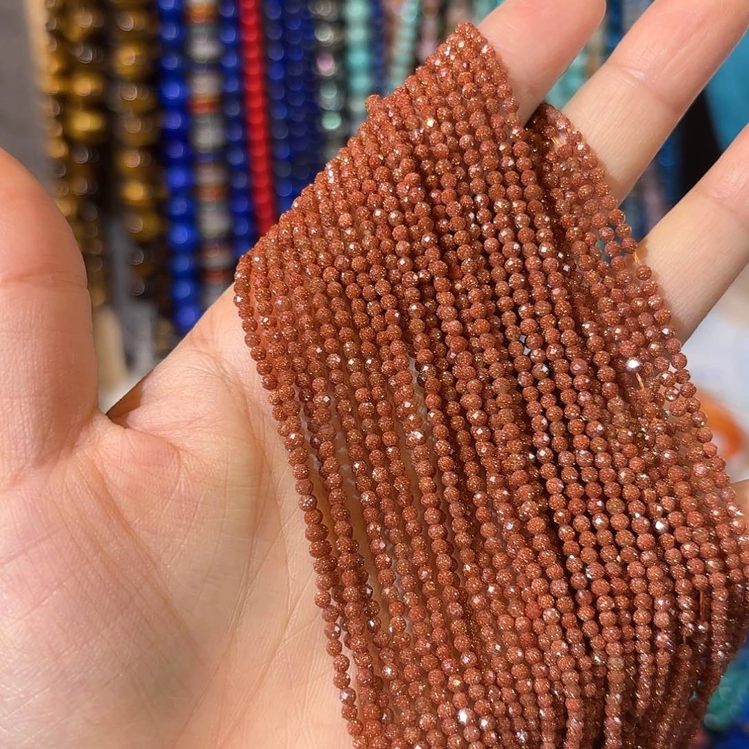 玛瑙/玉髓银S925镀金镶嵌珠宝半成品金沙石卡2一条