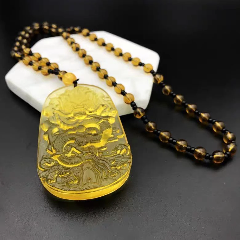 龙牌吊坠男女龙牌祈福毛衣链长项链31048