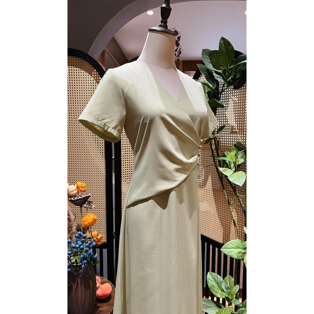 戚薇原创【摩登佳人】长115左右新款新中式国风旗袍连衣裙