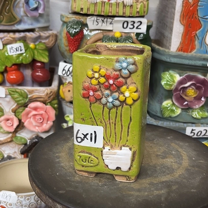 粗陶材质多肉花盆